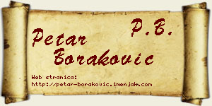 Petar Boraković vizit kartica
